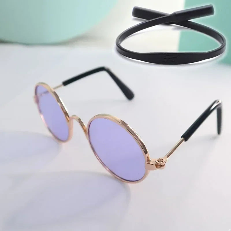 Cat Sunglasses Summer Outdoor Puppy UV Protection Sunglasses Dolls Sun Glasses Small Dog Cosplay Photo Props Cute Pet Sunglasses