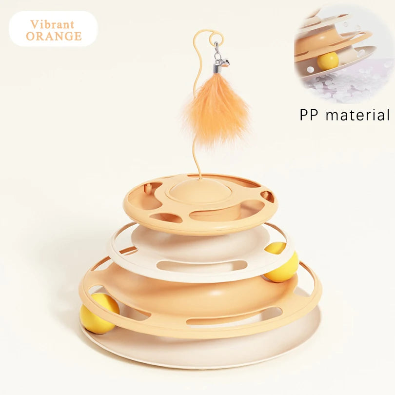 Interactive Cat Toys Ball Fast Rolling in Pouch Hide and Seek Kitten Toy Motion Activated Interactive Cat Toy for Indoor