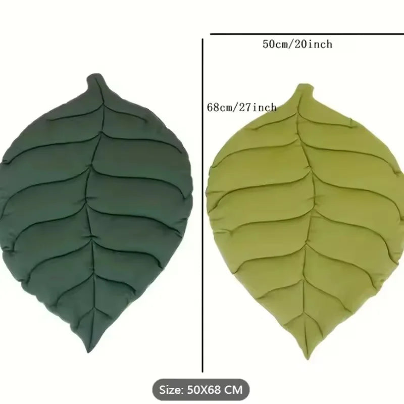 Cat Bed Mats Soft Cotton Leaf Shaped Kitten Cat Puppy Dog Bed Mat Sleep Blanket Home Pets Double Sided Pad Floor Rugs Washable
