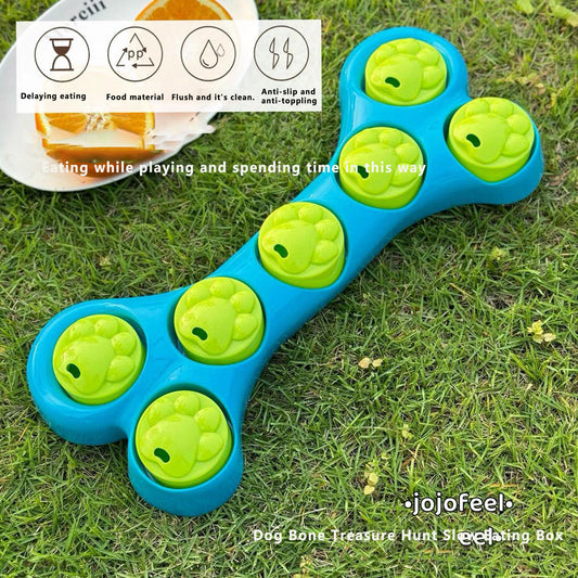 Pet Slow Feeder Toys Cute Bone Shaped Treat Dispenser Dog Stimulation Toys for Puppy Dogs Cats