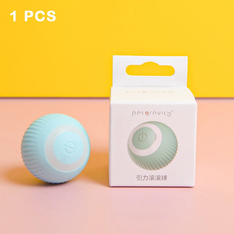 Interactive Cat Toys Ball Fast Rolling in Pouch Hide and Seek Kitten Toy Motion Activated Interactive Cat Toy for Indoor