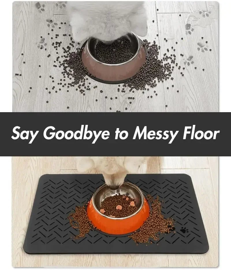 Absorbent Pet Feeding Mat-No Stains Quick Dry Dog Mat for Food and Water Bowl-Rubber Backing Dog Food Mat for Messy Drinkers