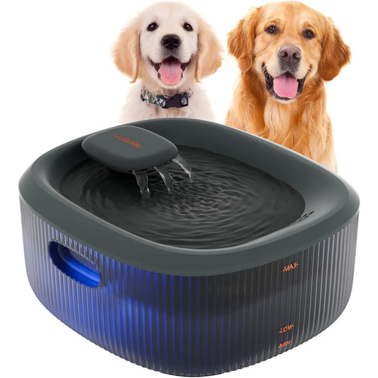 Dog Water Fountain for Large Dogs, 6L/205oz/1.7Gal Automatic Dog and Cat Water Fountain,Dog Water Dispenser with 2 Filters,Ultr