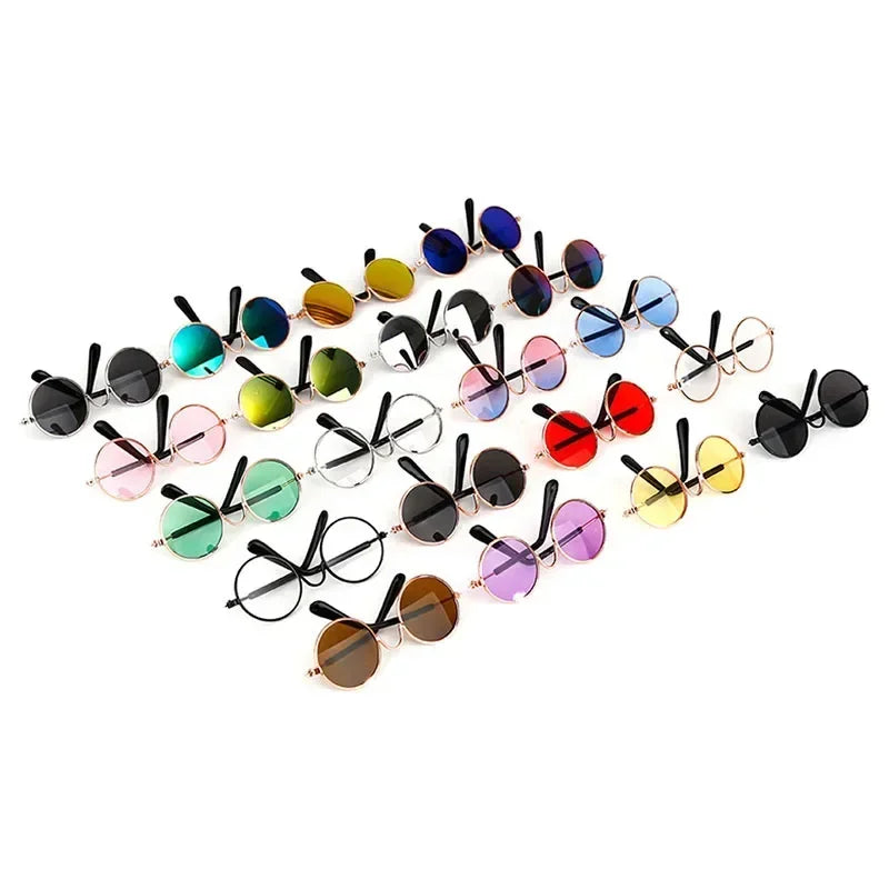 Cat Sunglasses Summer Outdoor Puppy UV Protection Sunglasses Dolls Sun Glasses Small Dog Cosplay Photo Props Cute Pet Sunglasses